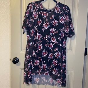 Lane Bryant Floral Peplum Hi Low Blouse Size 18/20